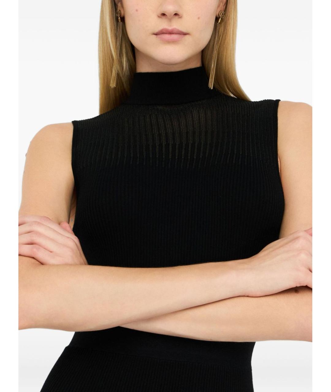 LIU JO Черное вискозное вечернее платье, фото 4