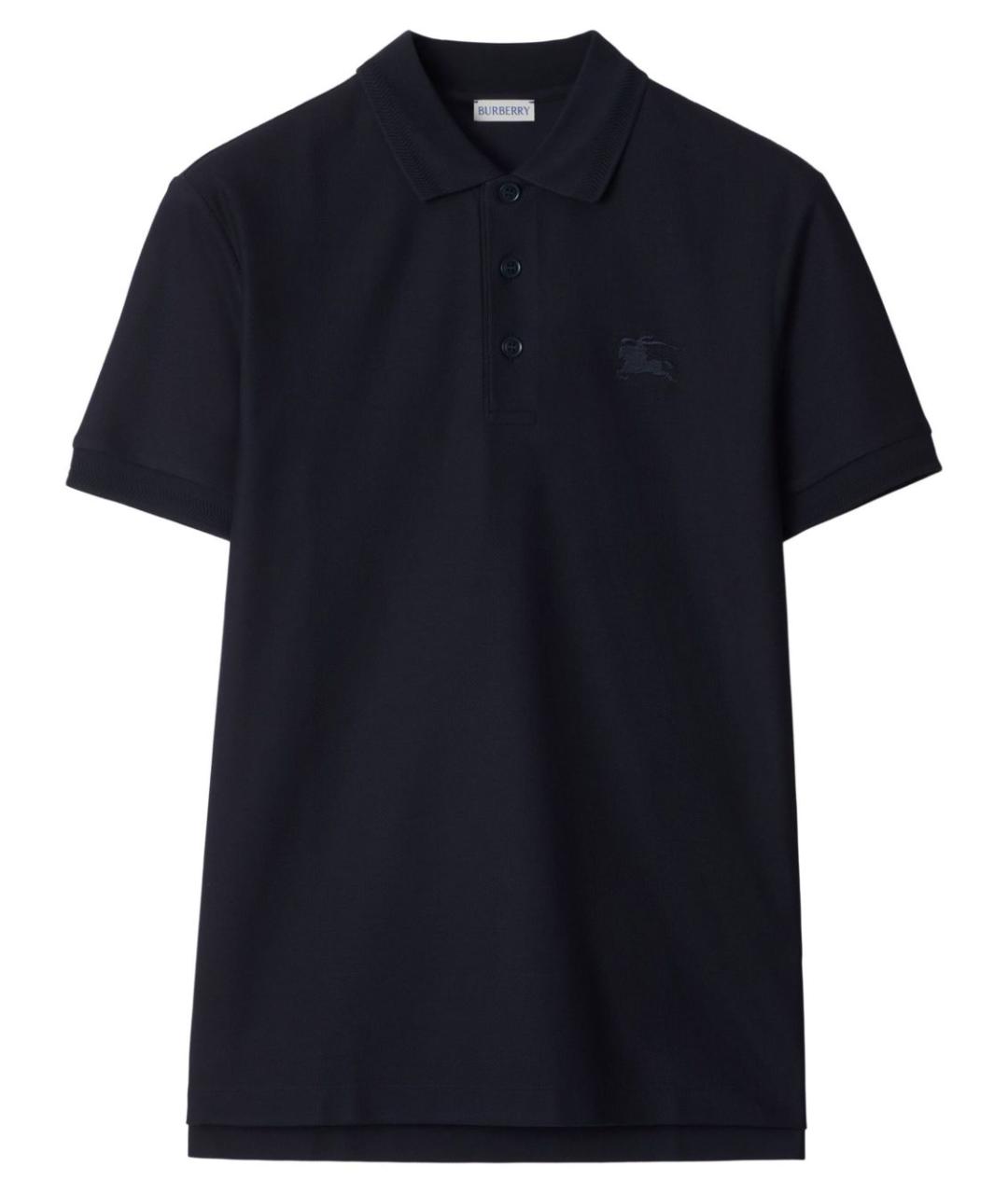BURBERRY Синее поло с коротким рукавом, фото 1