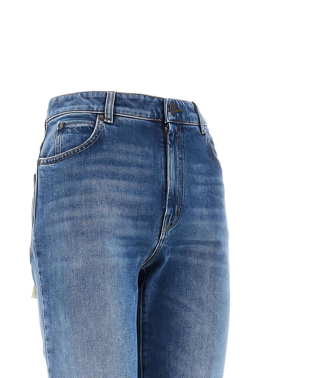 WEEKEND MAX MARA Синие хлопковые прямые джинсы, фото 2