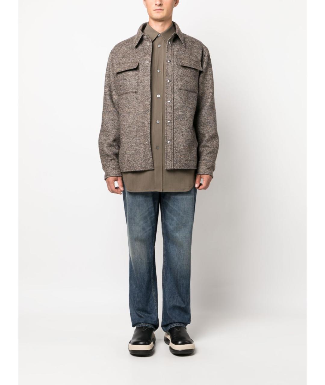 BOTTEGA VENETA Коричневая шерстяная куртка, фото 3