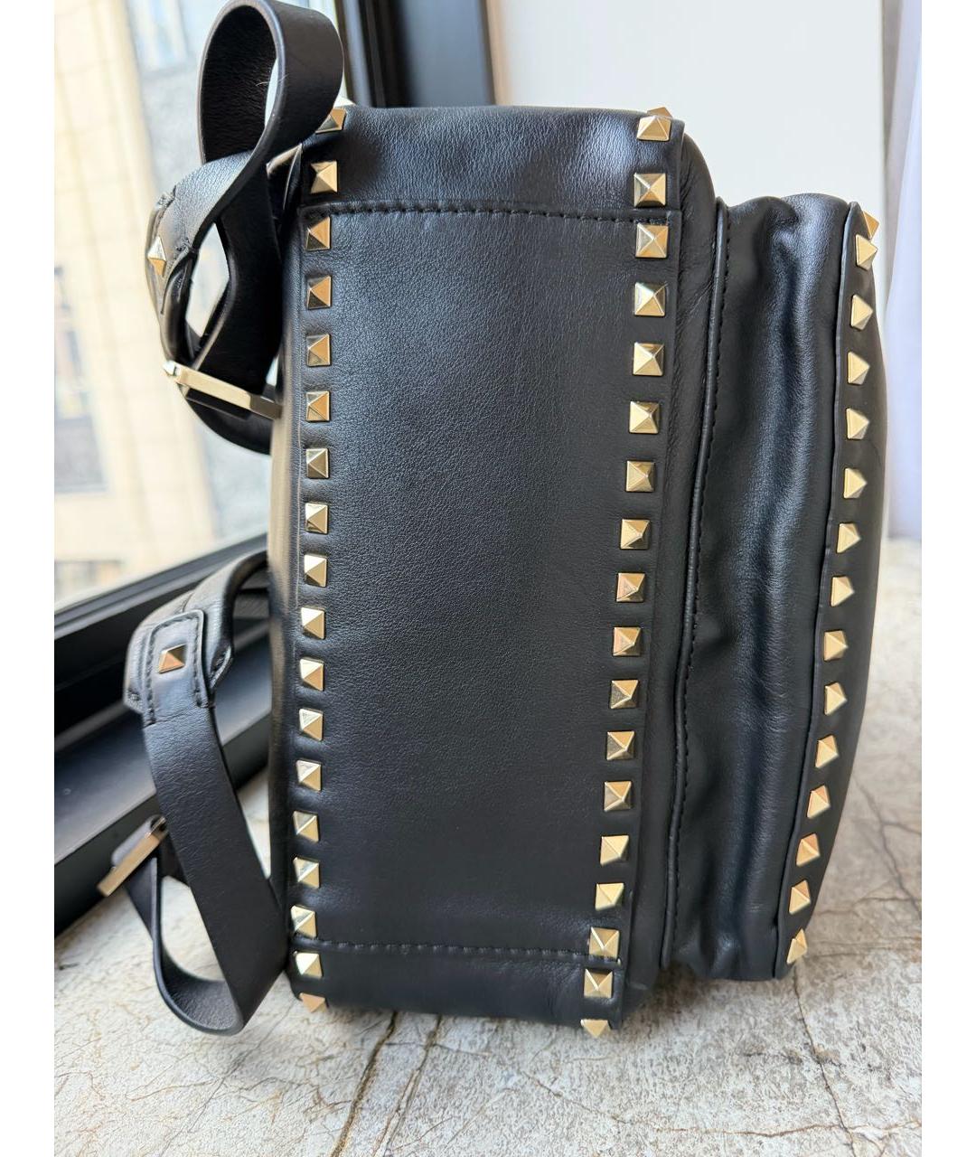 VALENTINO Черный кожаный рюкзак, фото 5