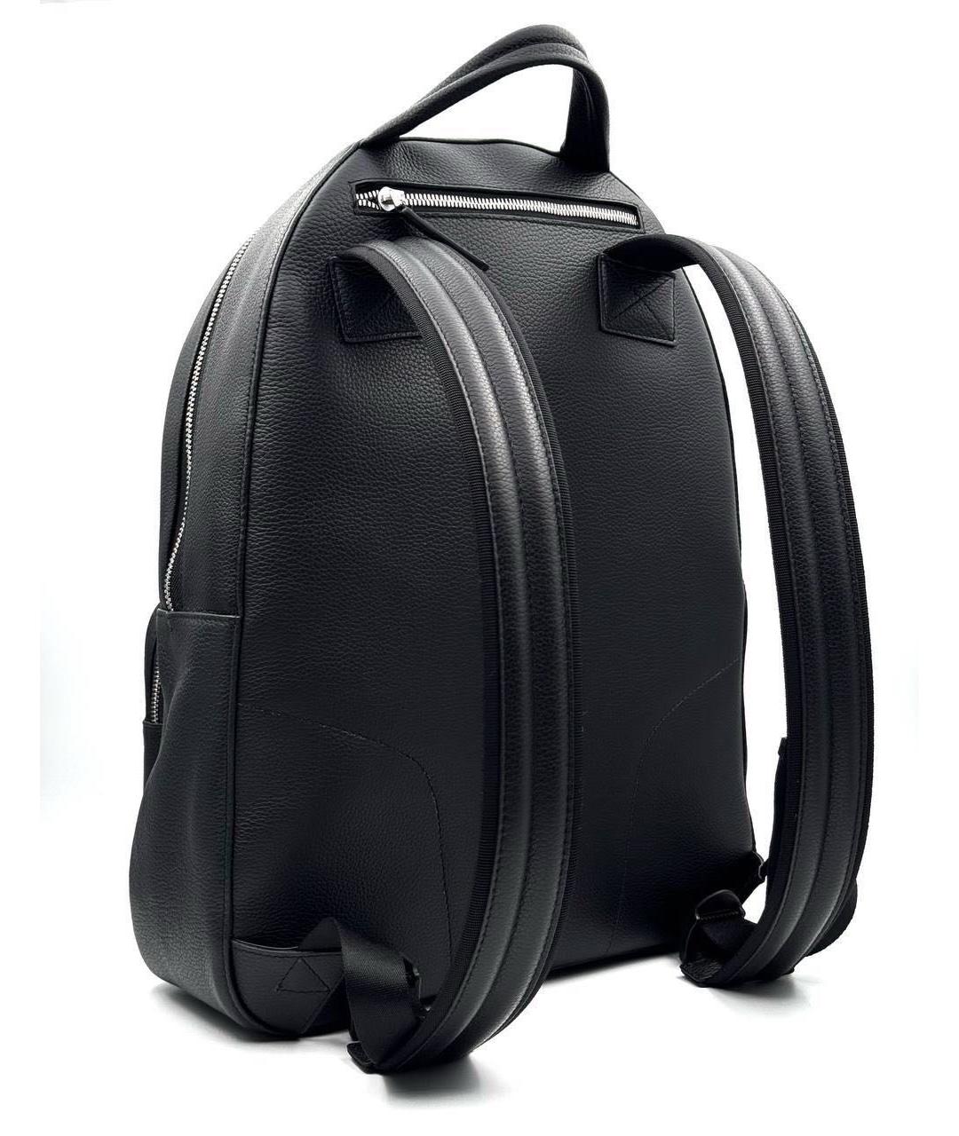 MONTBLANC Черный кожаный рюкзак, фото 2