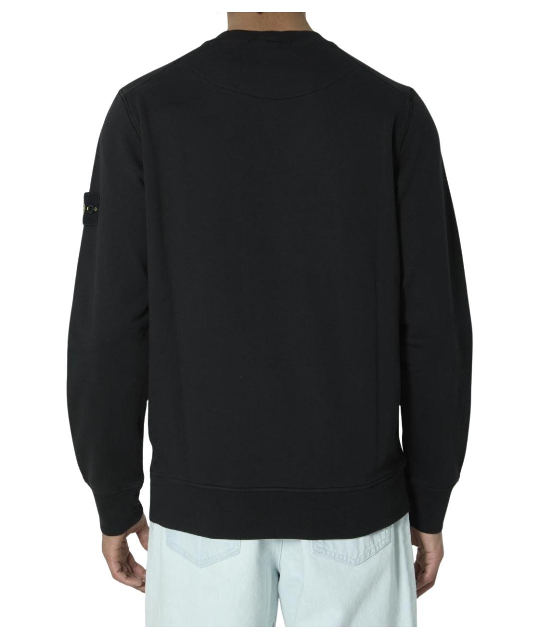 STONE ISLAND Черный хлопковый джемпер / свитер, фото 4