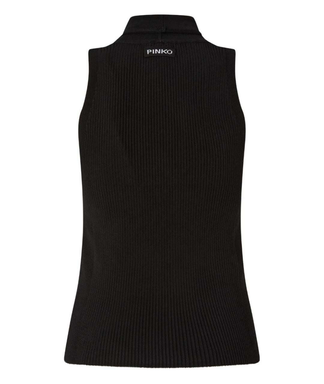 PINKO Черная хлопковая майка, фото 2