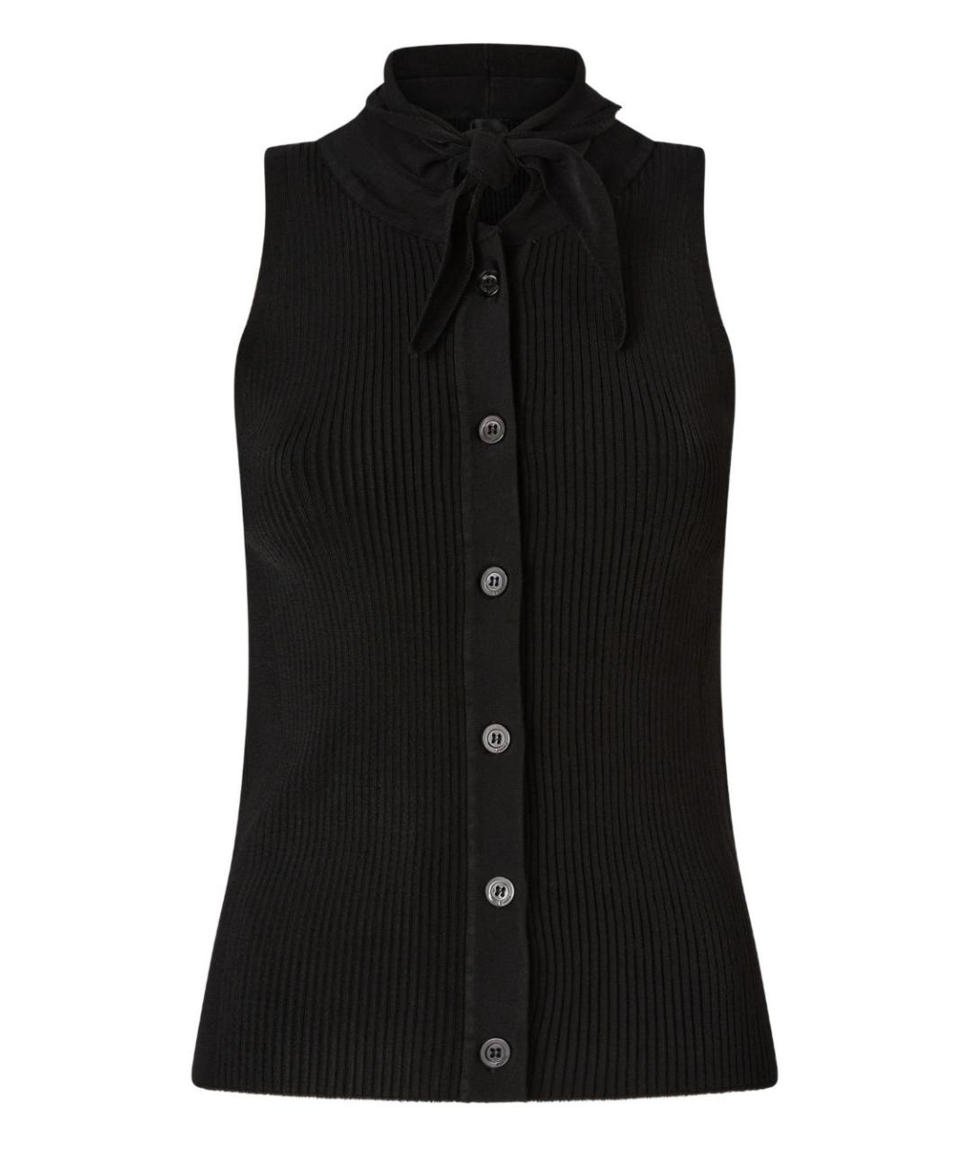 PINKO Черная хлопковая майка, фото 1