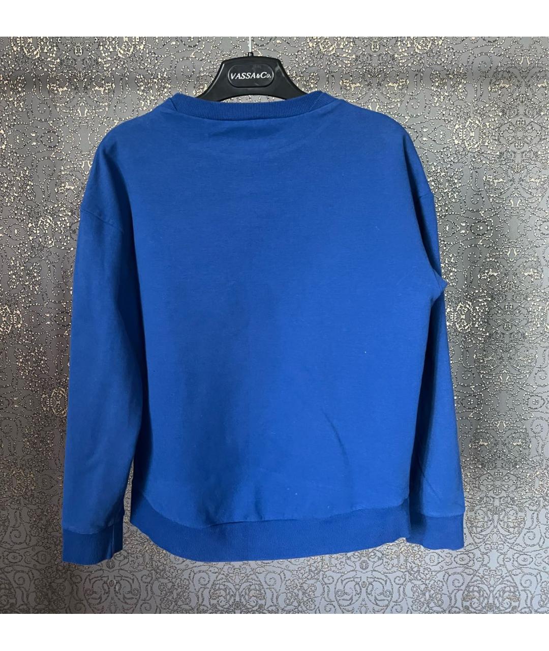 MISS BLUMARINE Синяя хлопковая рубашка/блузка, фото 3