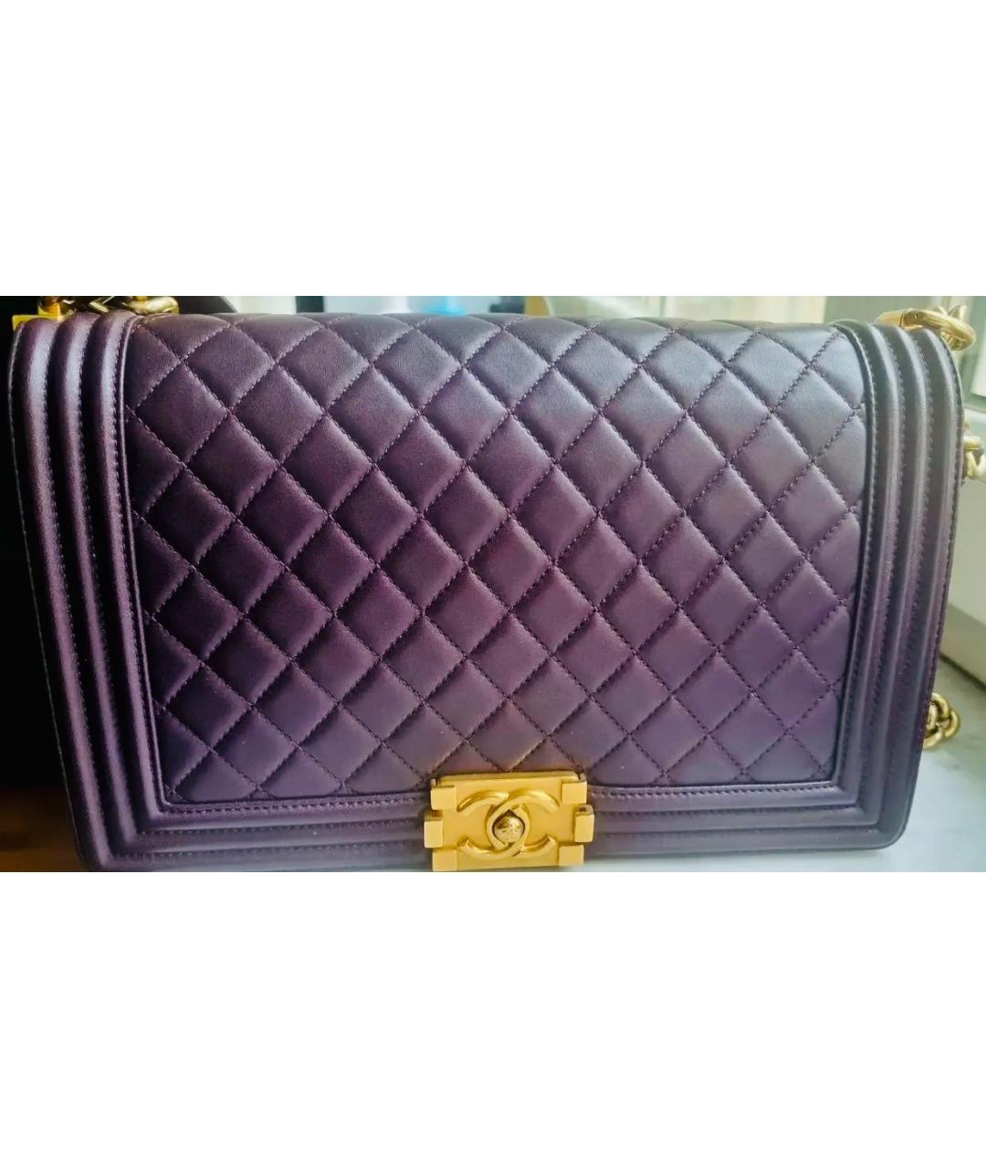 CHANEL Бордовая кожаная сумка через плечо, фото 5