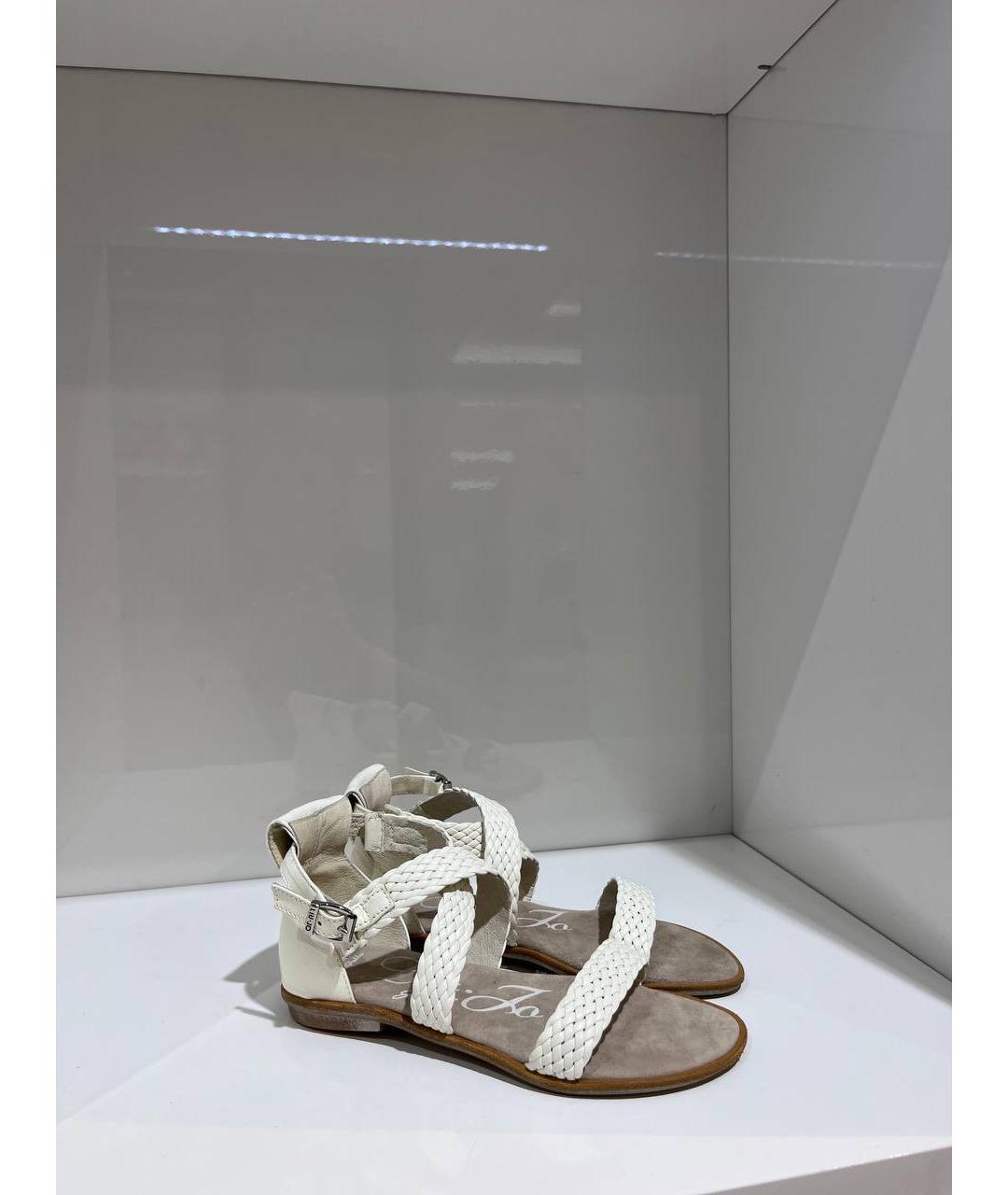 LIU JO Белые кожаные сандалии, фото 4