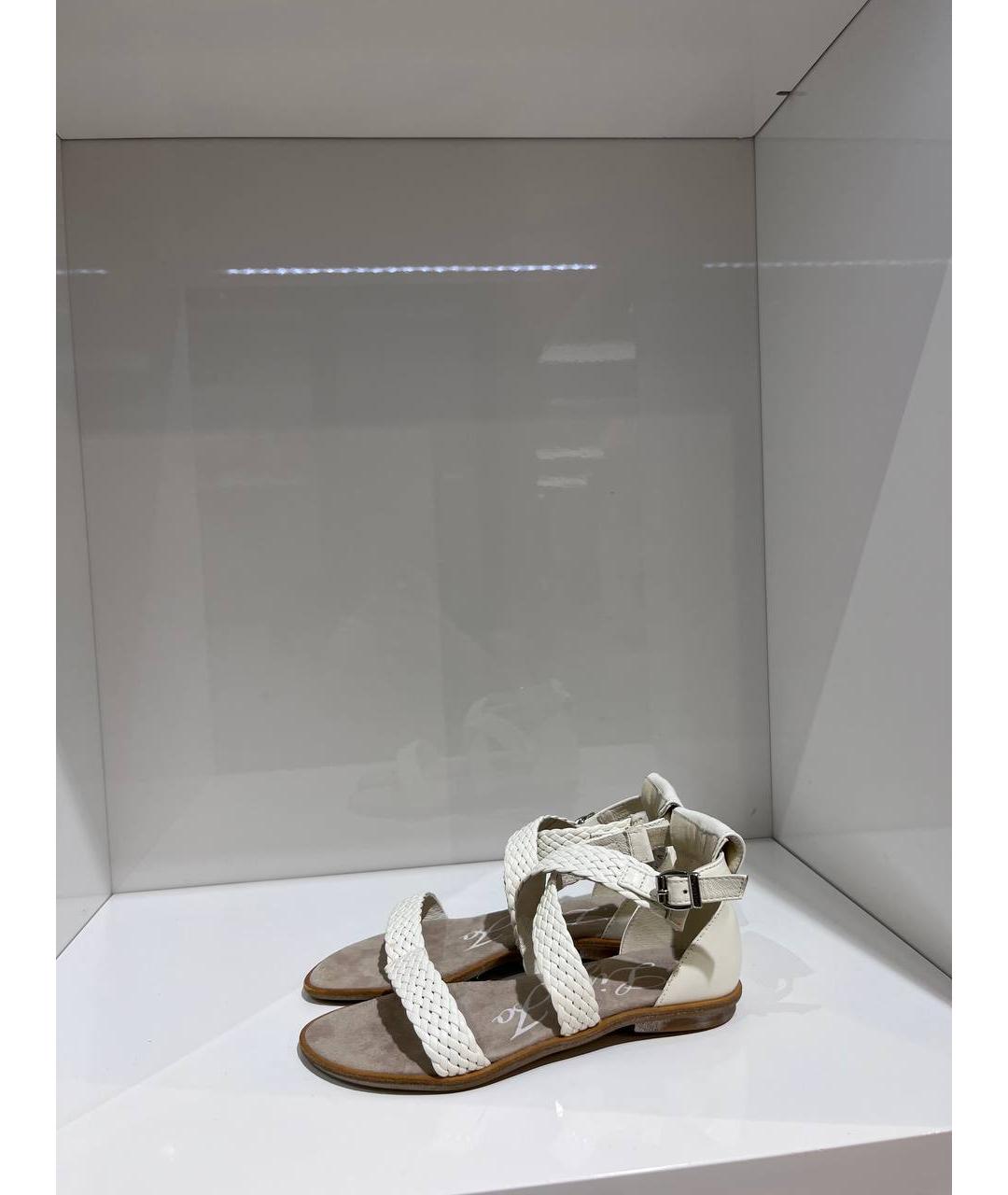 LIU JO Белые кожаные сандалии, фото 2