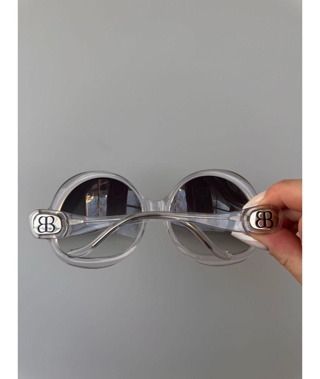 BALENCIAGA Серые пластиковые солнцезащитные очки, фото 7