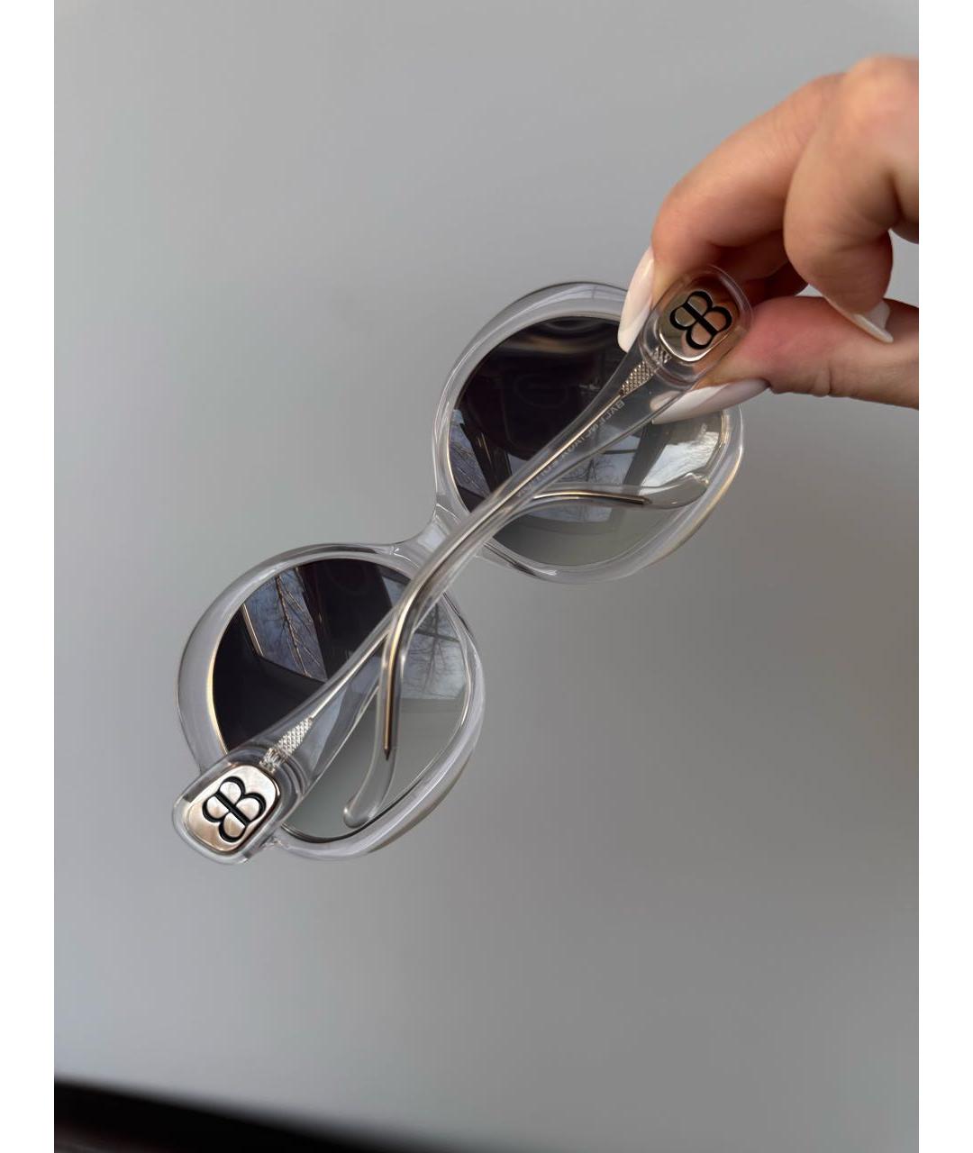 BALENCIAGA Серые пластиковые солнцезащитные очки, фото 4