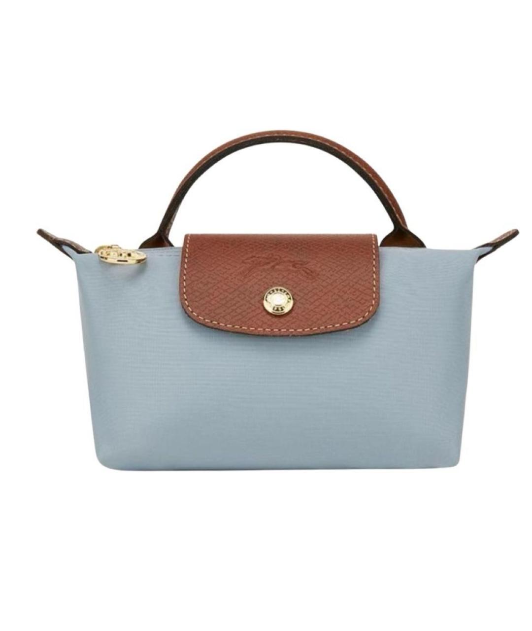 LONGCHAMP Голубая сумка с короткими ручками, фото 5