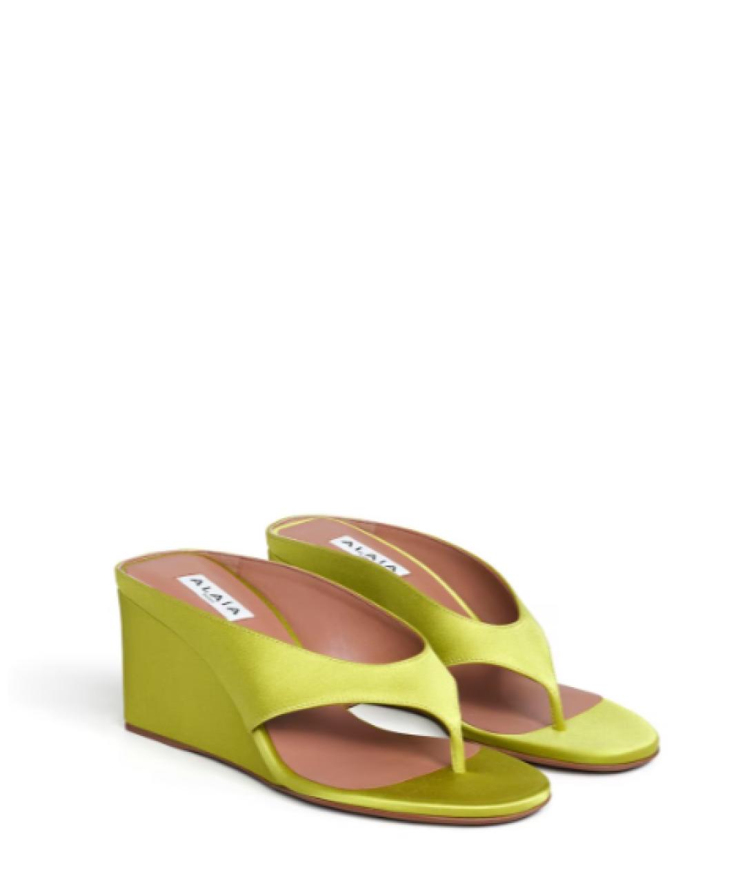 ALAIA Зеленые текстильные мюли, фото 2