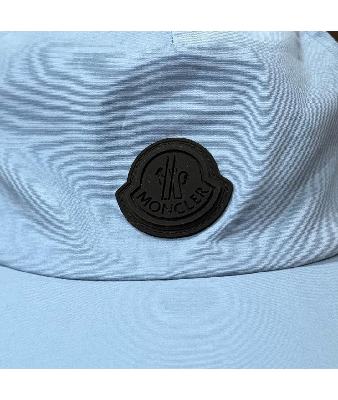MONCLER Голубая синтетическая кепка, фото 4