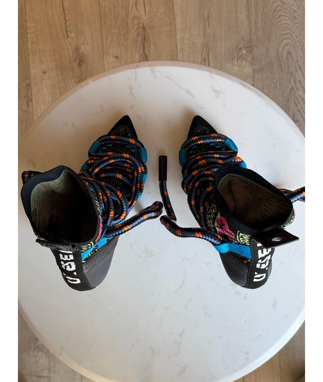 DIESEL Синие текстильные ботинки, фото 3