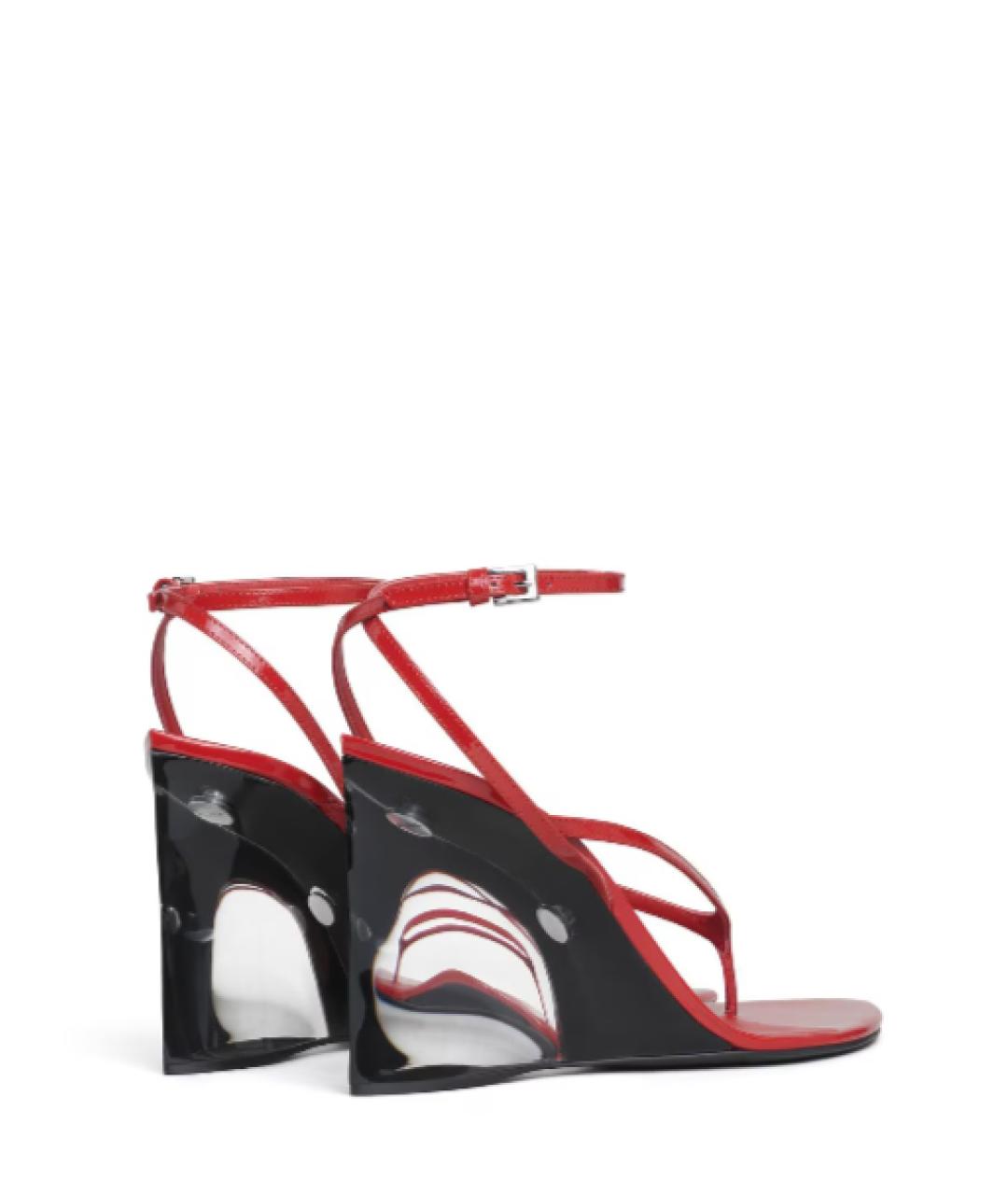 ALAIA Красные кожаные босоножки, фото 3