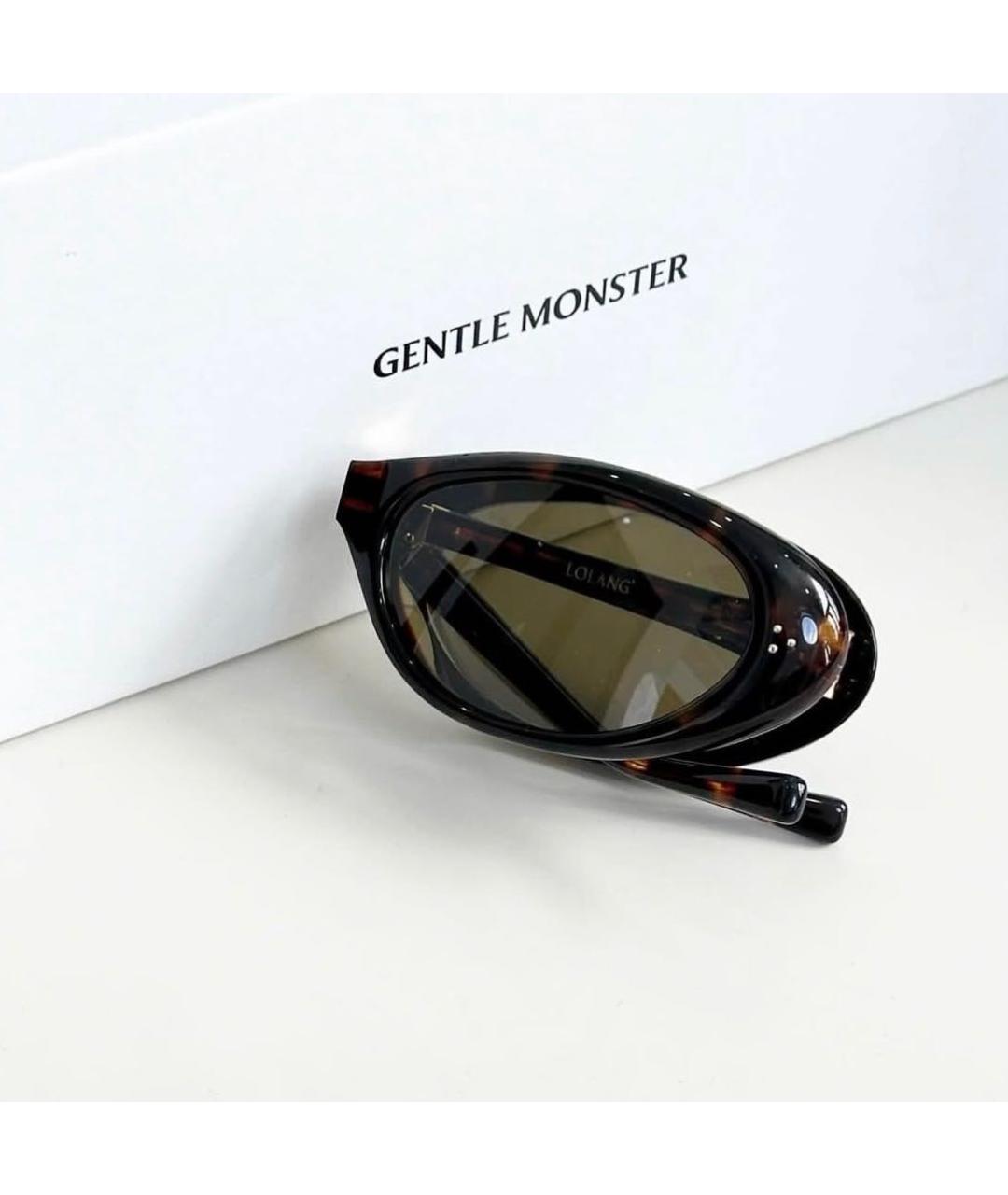 GENTLE MONSTER Коричневые пластиковые солнцезащитные очки, фото 6