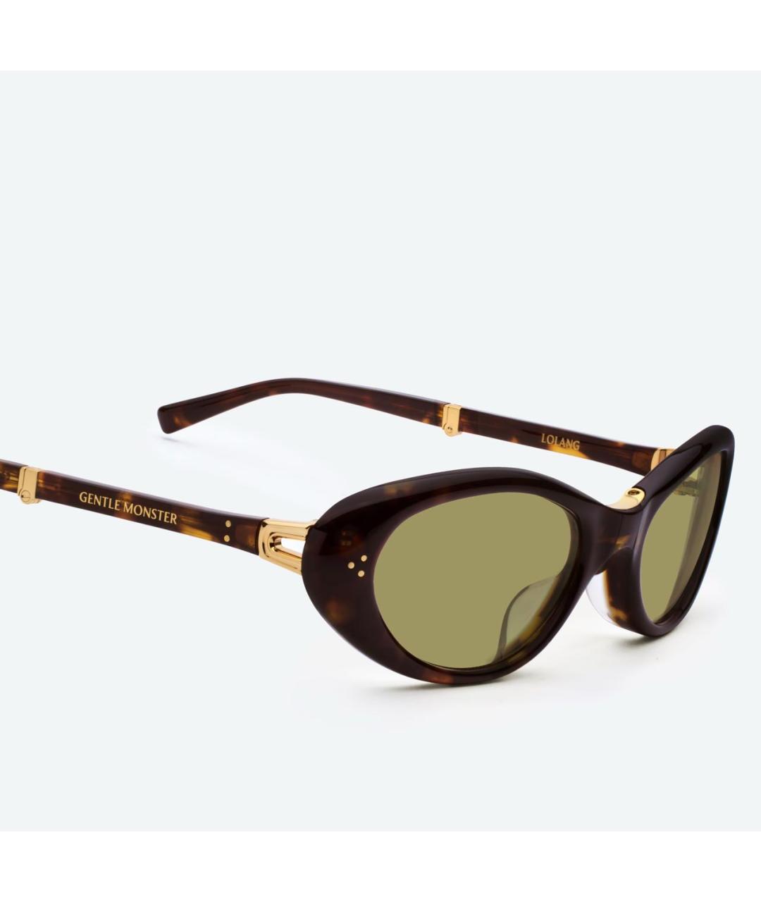 GENTLE MONSTER Коричневые пластиковые солнцезащитные очки, фото 3