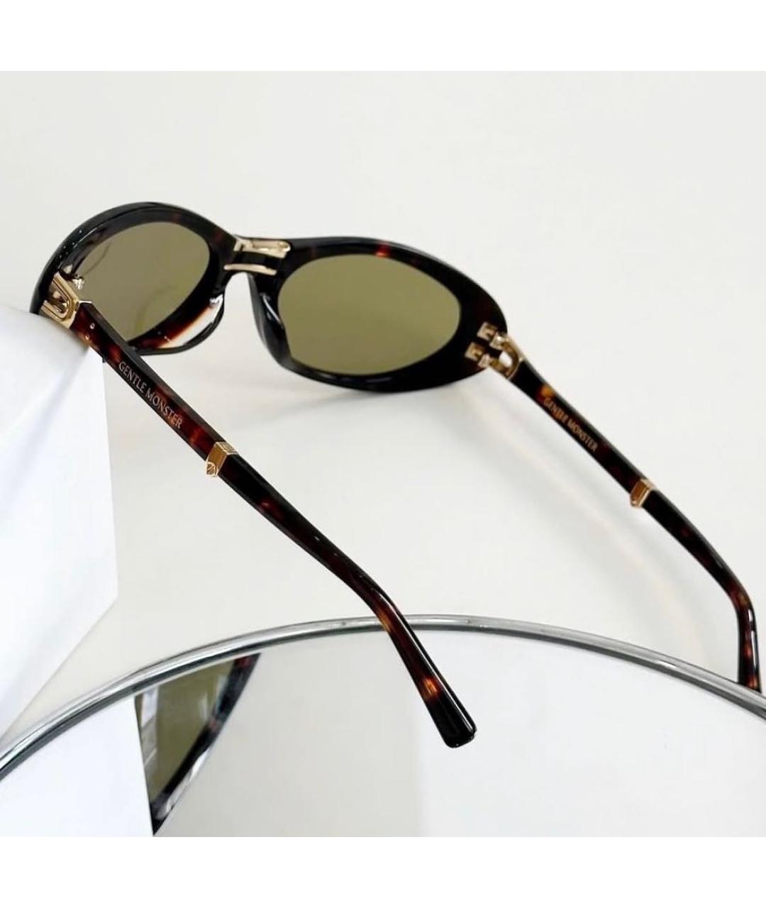 GENTLE MONSTER Коричневые пластиковые солнцезащитные очки, фото 5