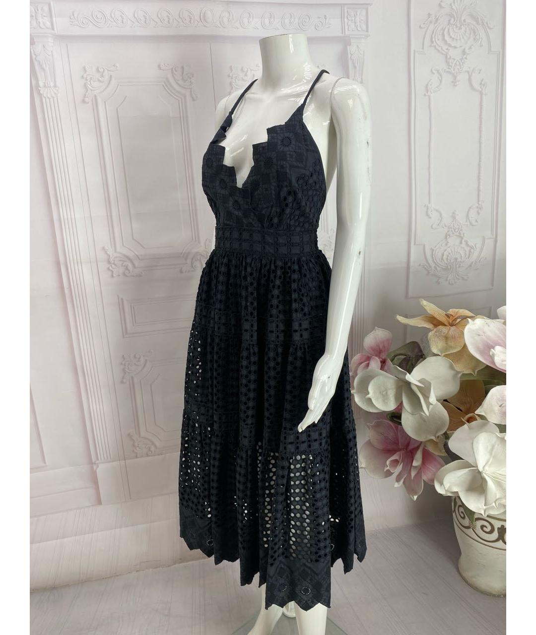 PINKO Черное хлопковое платье, фото 5