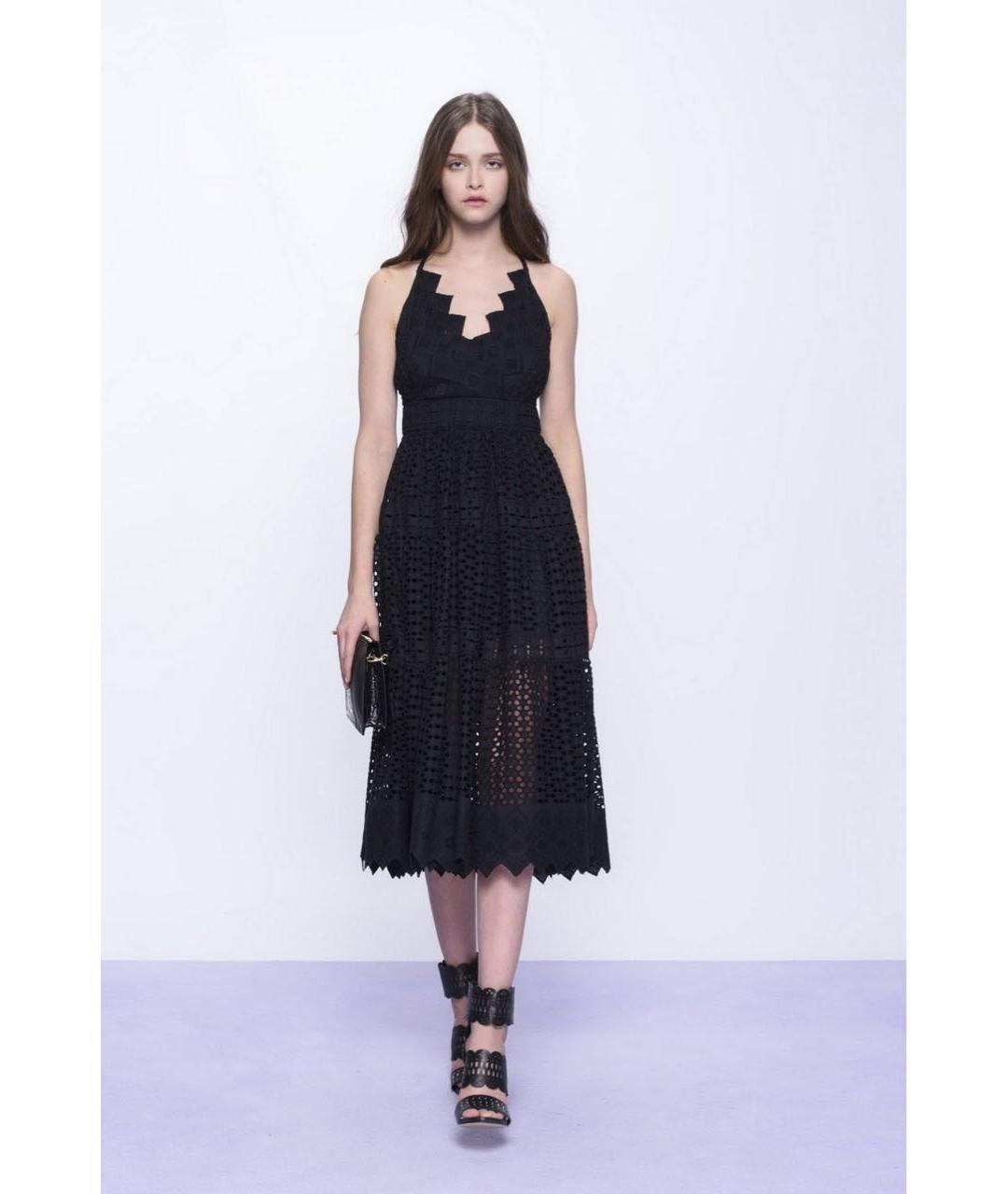 PINKO Черное хлопковое платье, фото 6