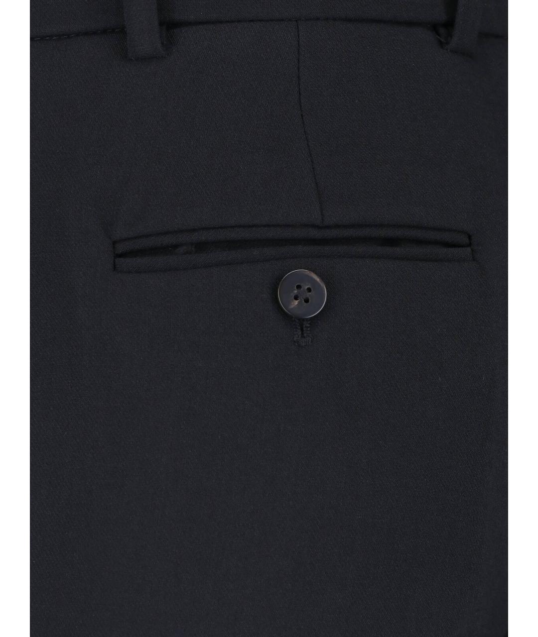 CALVIN KLEIN Черные полиэстеровые прямые брюки, фото 4