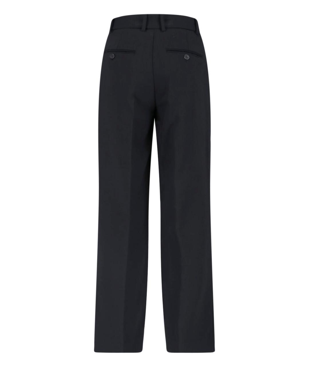 CALVIN KLEIN Черные полиэстеровые прямые брюки, фото 2