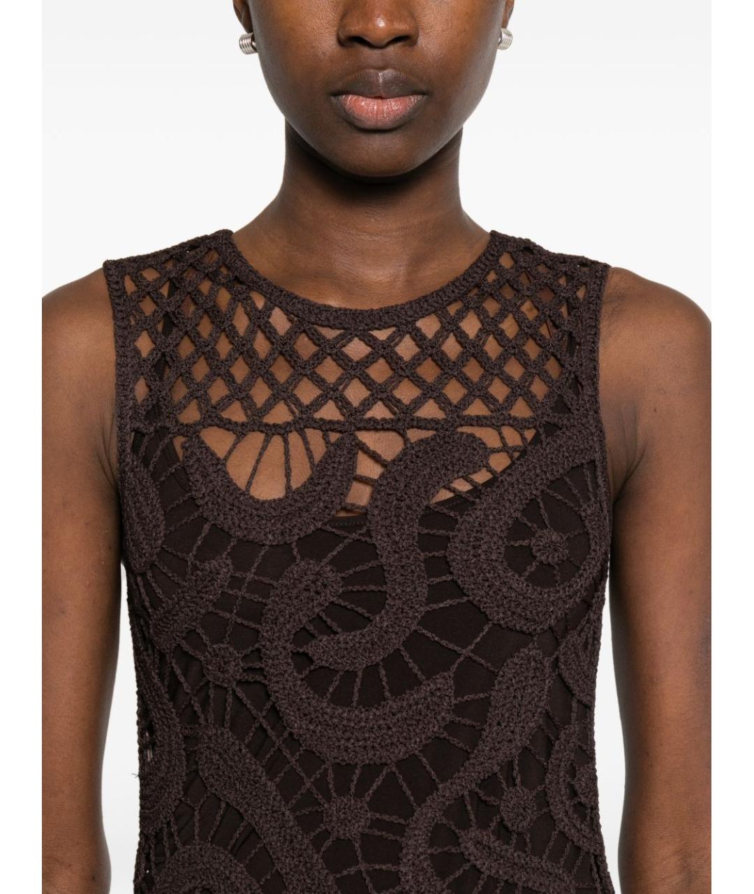 PINKO Коричневое повседневное платье, фото 2