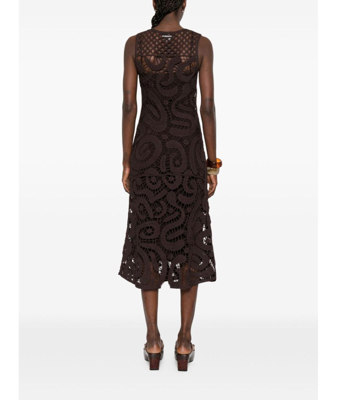PINKO Коричневое повседневное платье, фото 3
