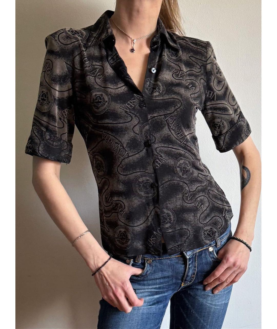 VERSACE JEANS COUTURE Черная блузы, фото 5