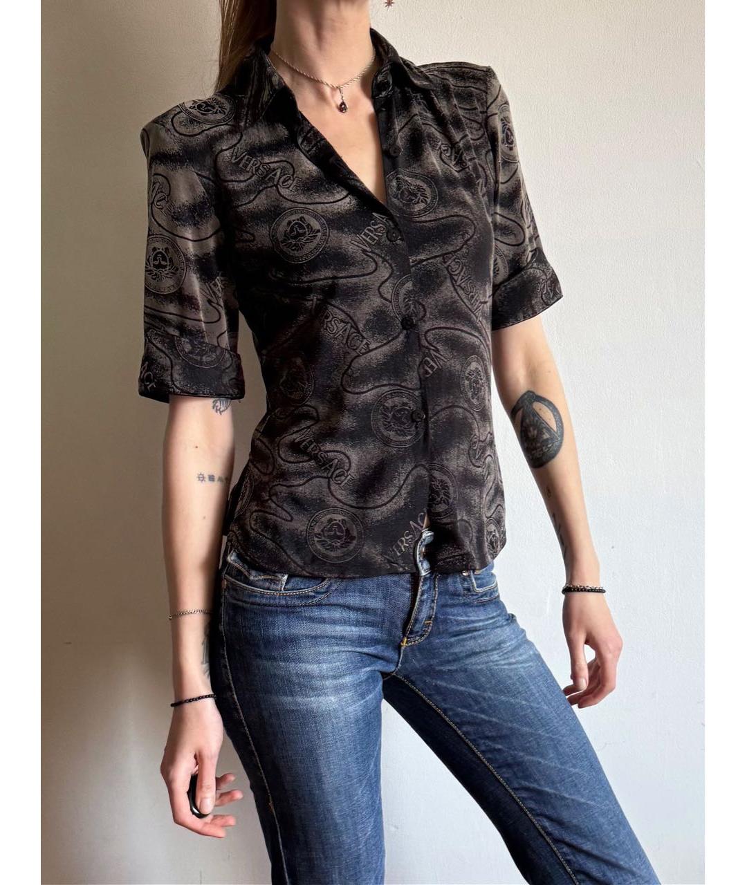 VERSACE JEANS COUTURE Черная блузы, фото 3