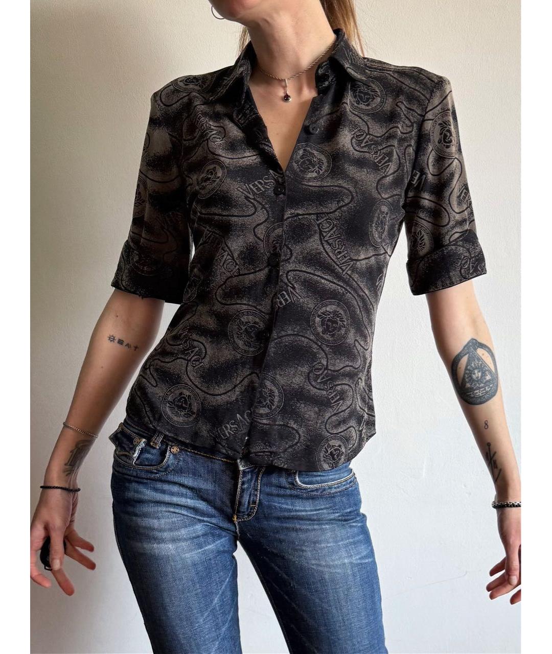 VERSACE JEANS COUTURE Черная блузы, фото 2