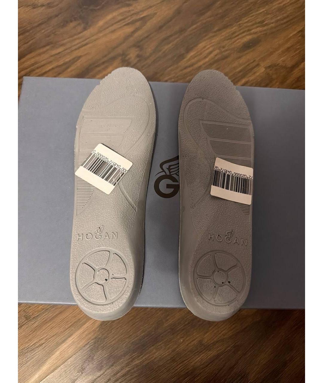 HOGAN Белые кожаные кроссовки, фото 8