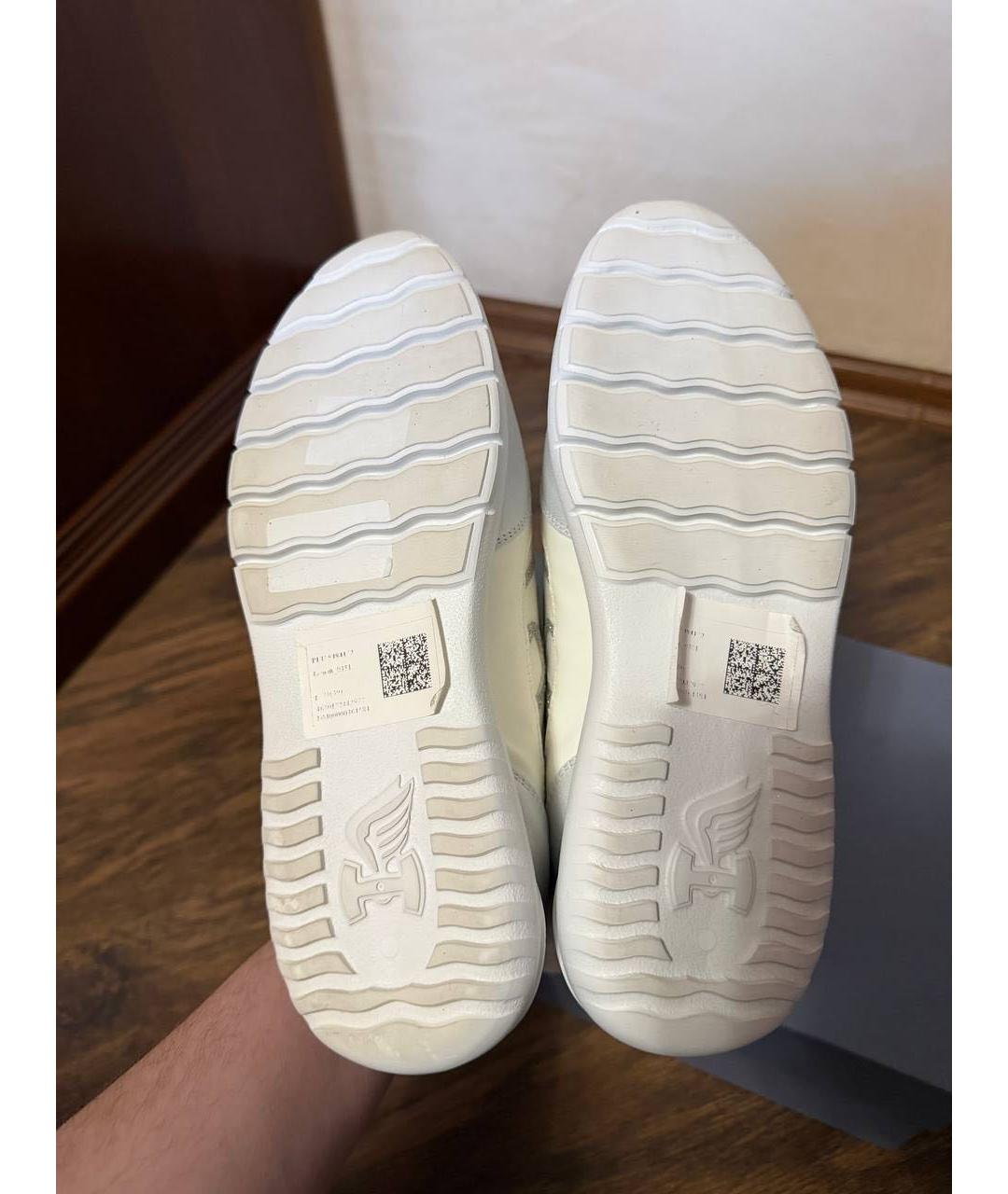 HOGAN Белые кожаные кроссовки, фото 7