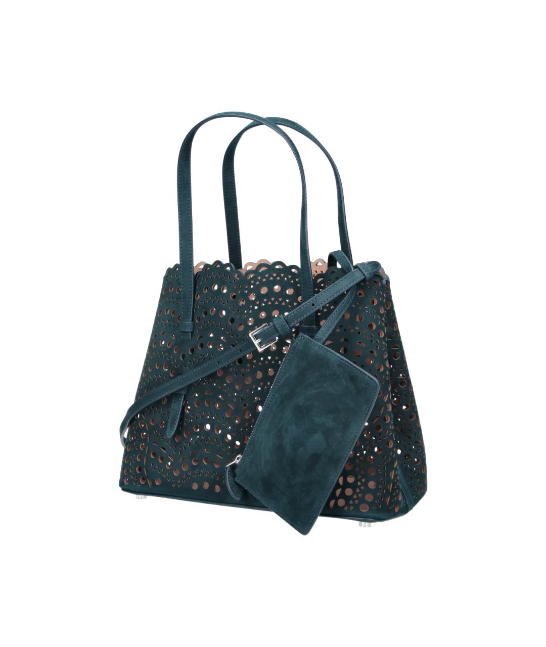 ALAIA Синяя кожаная сумка с короткими ручками, фото 2