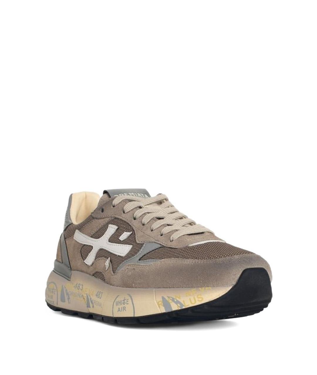 PREMIATA Серые замшевые низкие кроссовки / кеды, фото 3