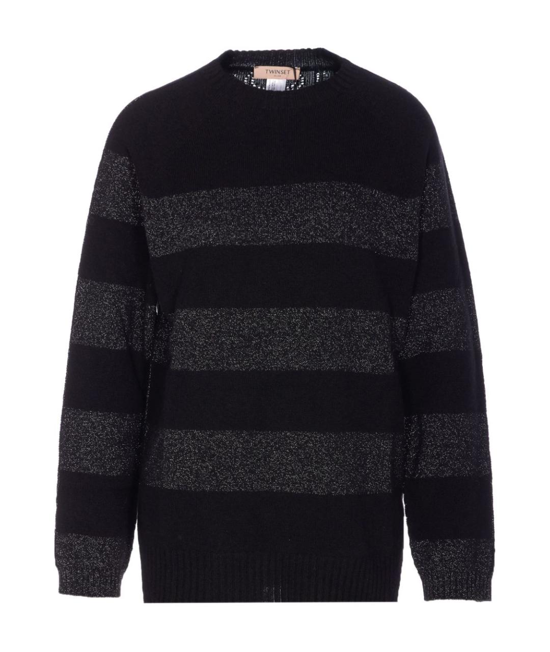 TWIN-SET Черный шерстяной джемпер / свитер, фото 1