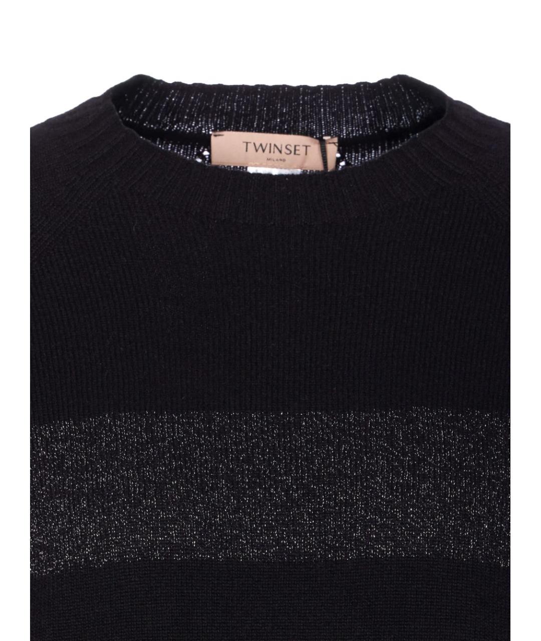 TWIN-SET Черный шерстяной джемпер / свитер, фото 4