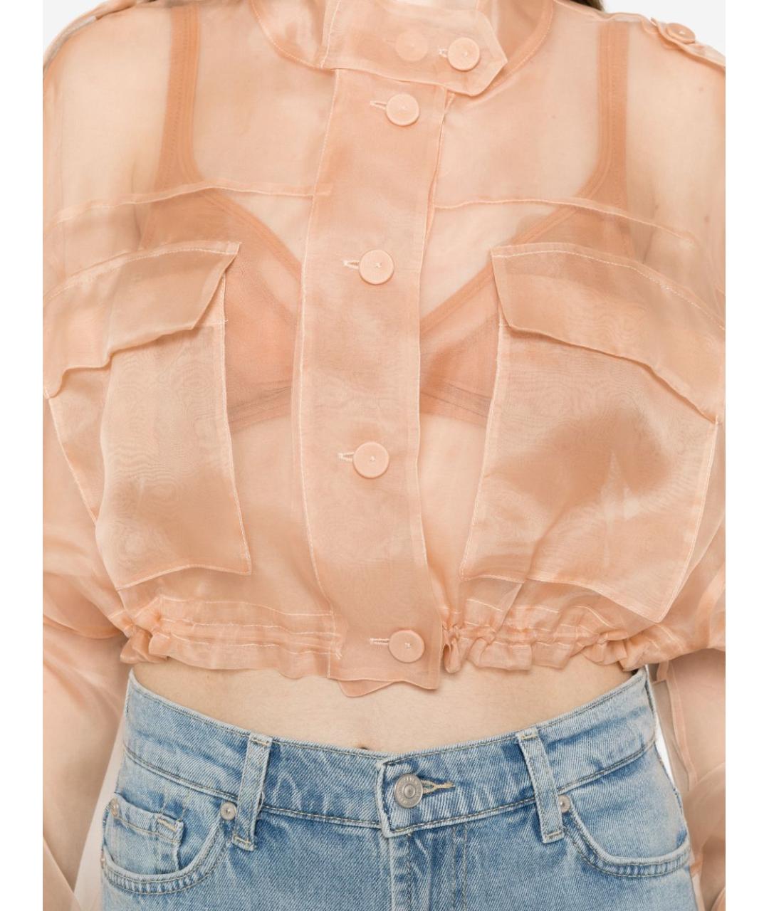 PINKO Бежевая шелковая куртка, фото 2