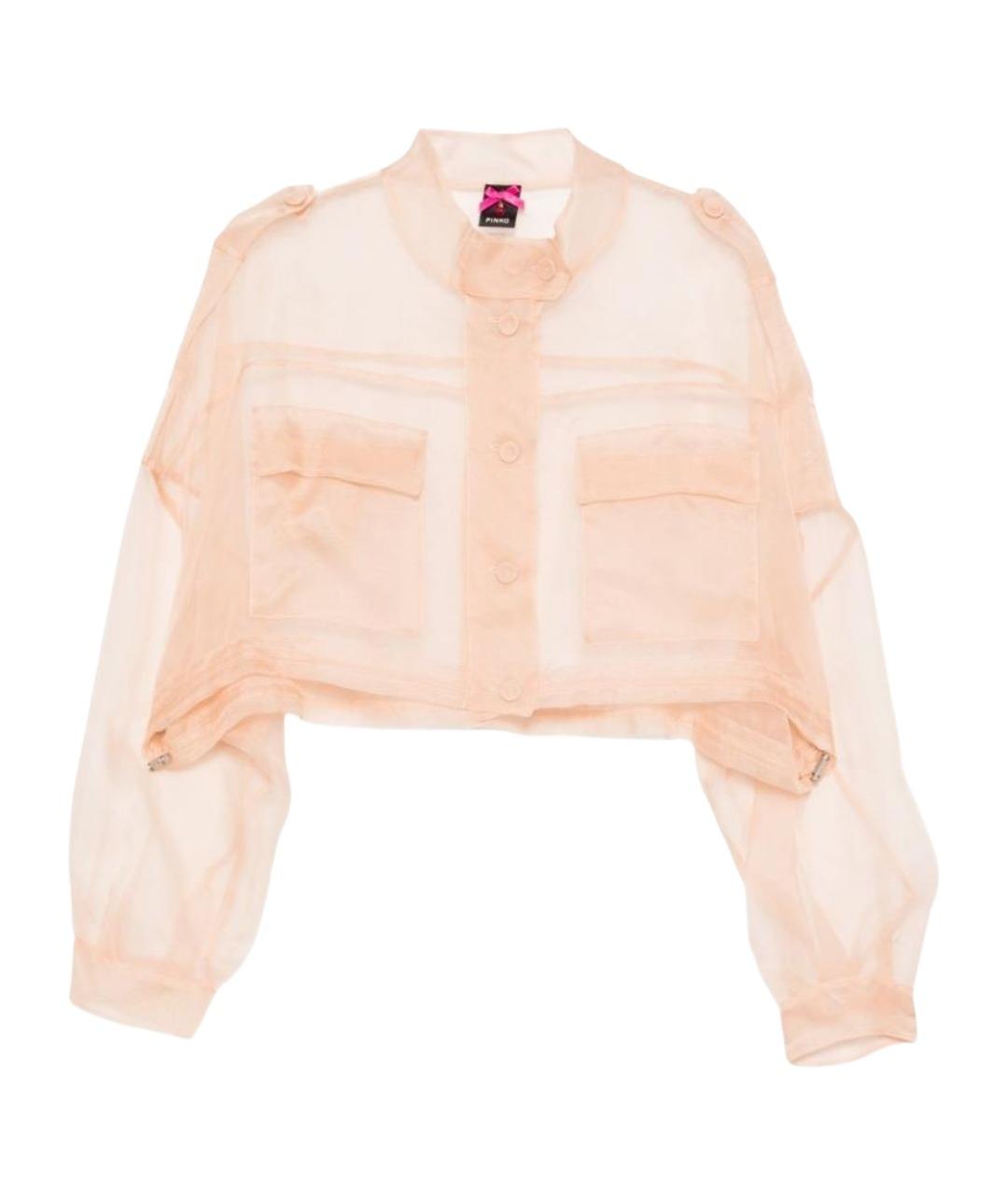 PINKO Бежевая шелковая куртка, фото 1