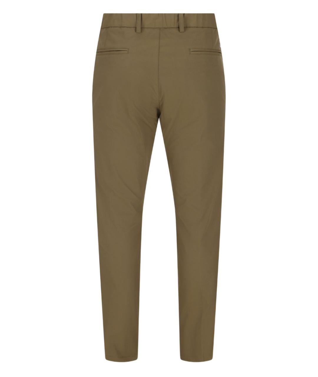 HERNO Хаки хлопковые повседневные брюки, фото 4