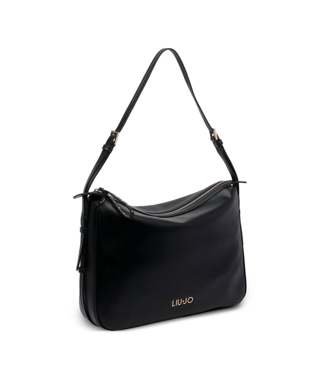 LIU JO Черная сумка через плечо из искусственной кожи, фото 3