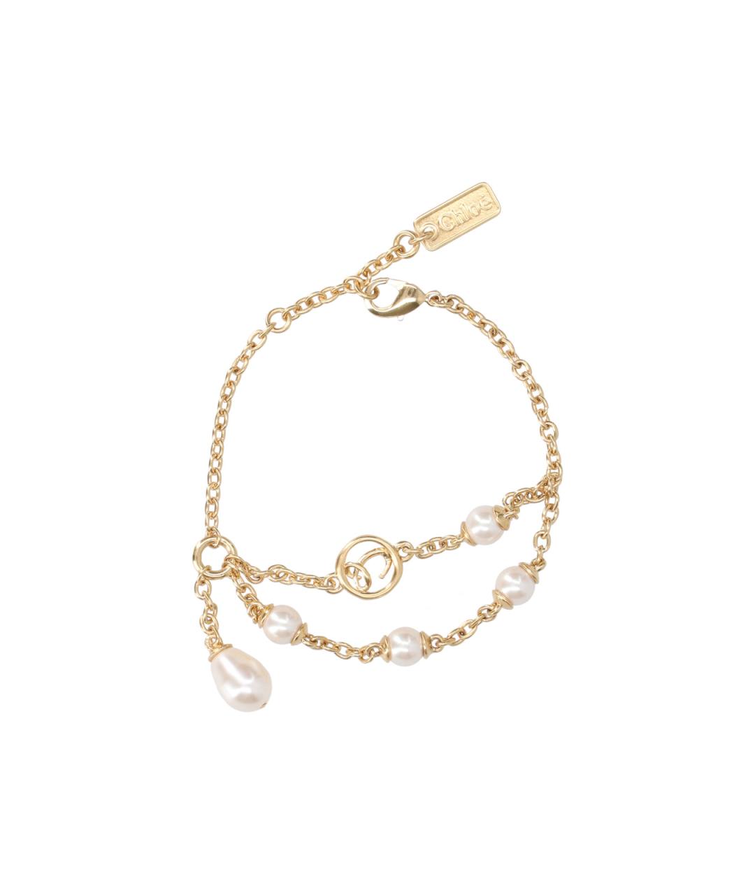 CHLOE Золотой металлический браслет, фото 1