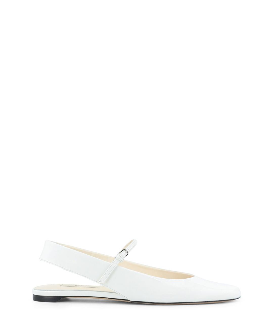 TOTEME Белые кожаные балетки, фото 1