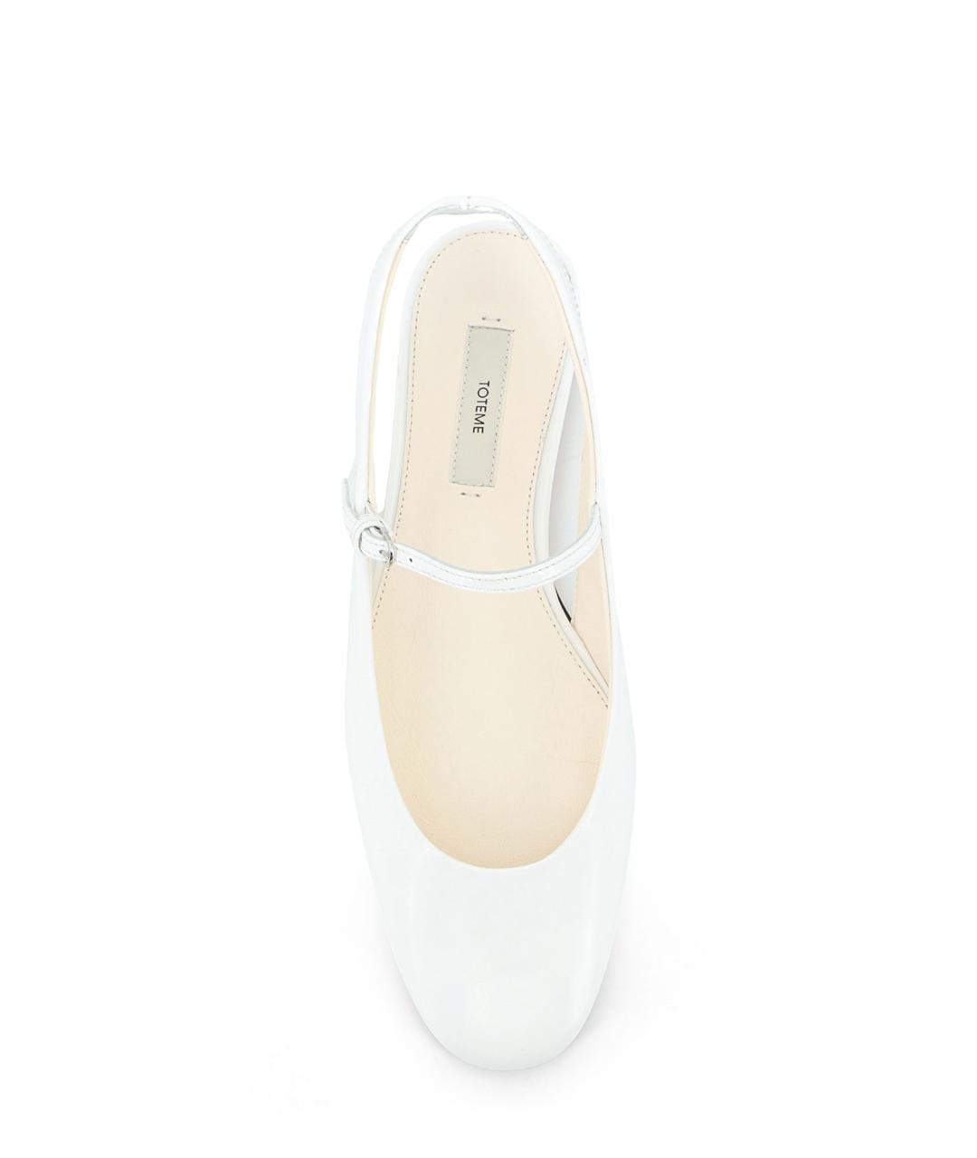 TOTEME Белые кожаные балетки, фото 4