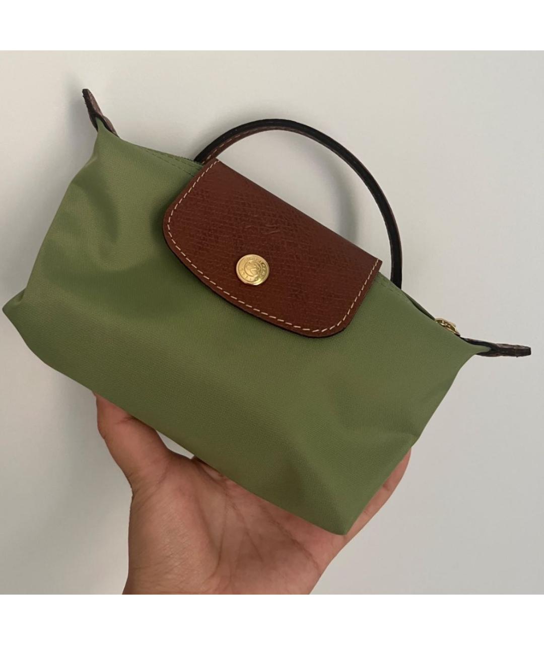LONGCHAMP Зеленая сумка с короткими ручками, фото 6