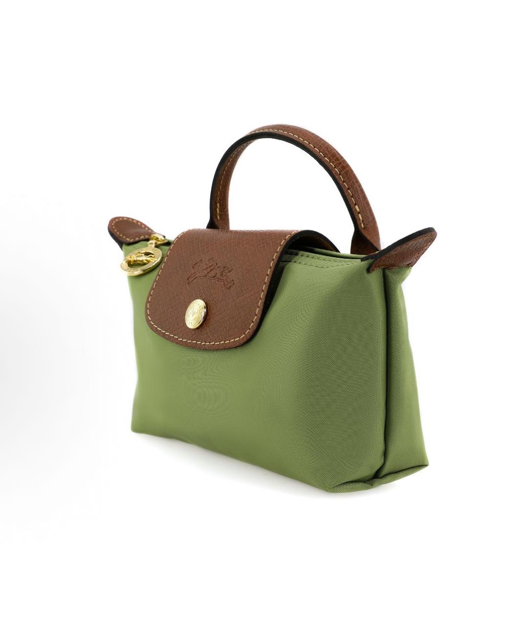 LONGCHAMP Зеленая сумка с короткими ручками, фото 2