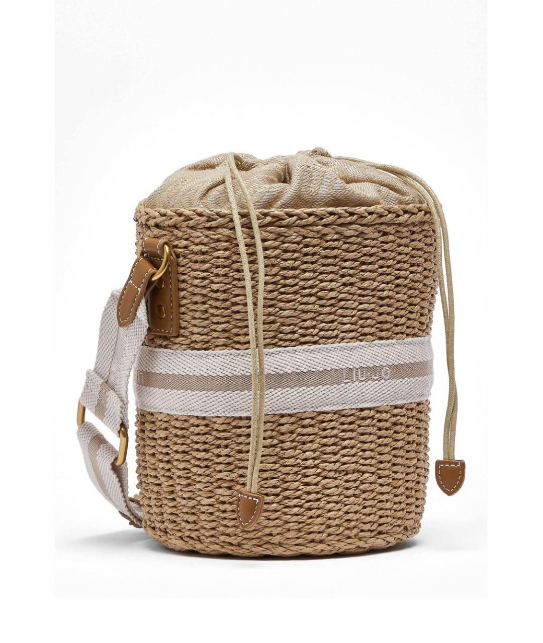 LIU JO Белая пелетеная сумка через плечо, фото 7