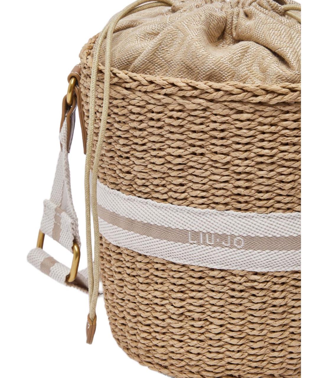 LIU JO Белая пелетеная сумка через плечо, фото 3