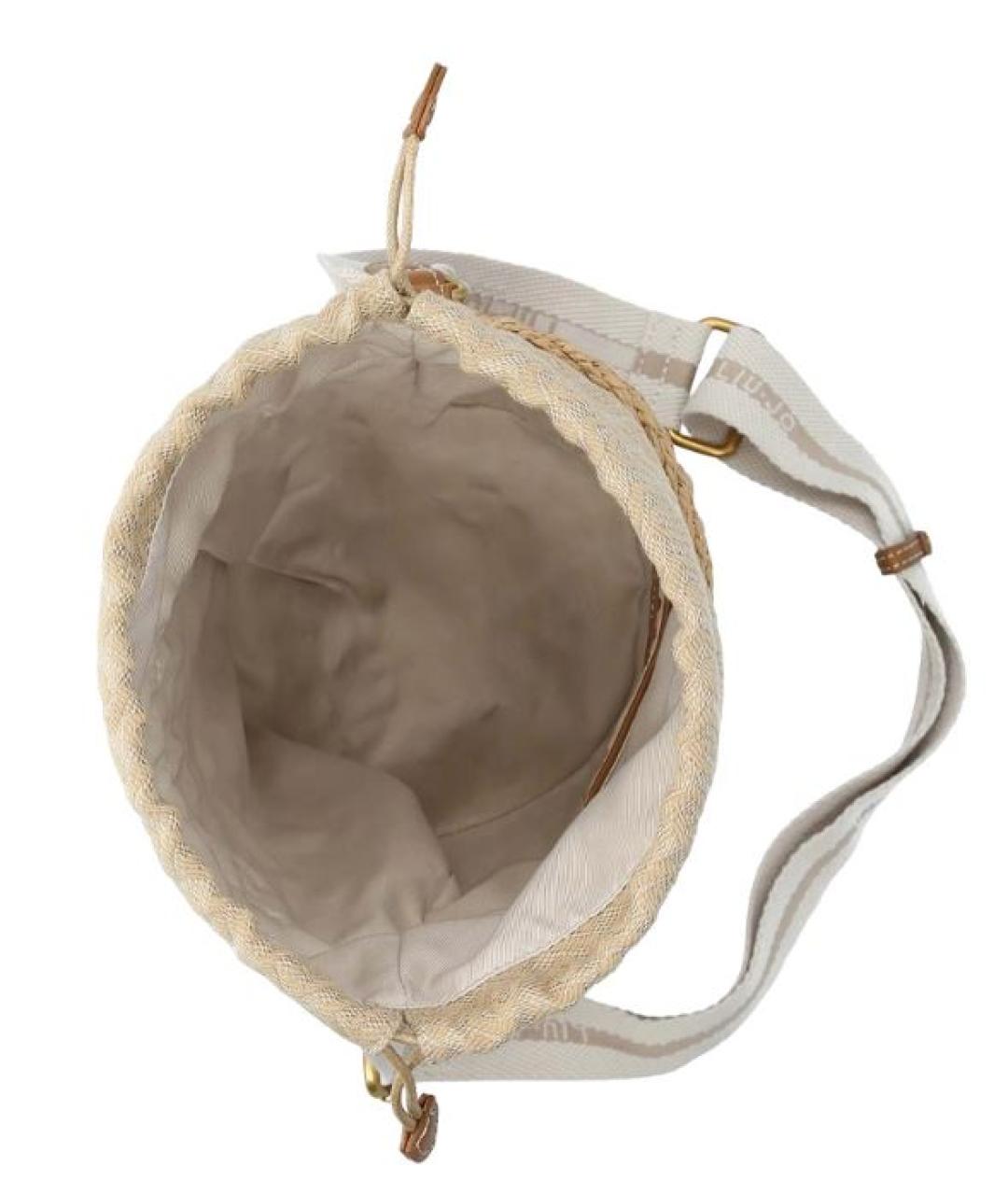 LIU JO Белая пелетеная сумка через плечо, фото 2